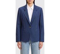 Giorgio Armani Breasted Cotton Denim Blazer - Size: 44 - female
