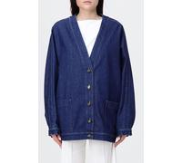 Giorgio Armani Breasted Denim Jacket with V-Neck and Patch Pockets - Size: 44 - female