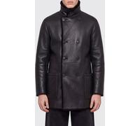 Giorgio Armani Breasted Lamb Shearling Coat with High Collar - Size: 50 - male