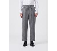 Giorgio Armani Fit Virgin Wool and Cashmere Trousers with Elastic Waist - Size: 44 - male