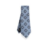 Giorgio Armani geometric-print silk tie - Blue OS