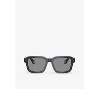 Giorgio Armani Giorgio Armani Ar8194U Rectangular-Frame Acetate Sunglasses Blue