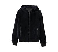Giorgio Armani herringbone-pattern hooded jacket - Blue 44-46-48-52