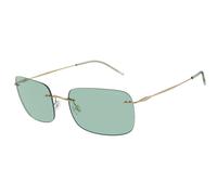Giorgio Armani Man AR1512M 30022A Sunglasses Metal Gold Green Pillow Normal