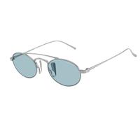 Giorgio Armani Man AR6161T 3387/1 Sunglasses Titanium Silver Blue Round Normal