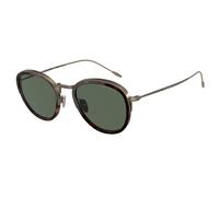 Giorgio Armani Man AR6068 319871 Sunglasses Metal Turtle Green Round Normal