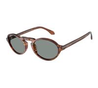 Giorgio Armani Man AR8219U 616256 Sunglasses Acetate Turtle Blue Round Normal