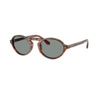 Giorgio Armani Man Sunglass AR8219U - Frame color: Striped Brown, Lens color: Blue