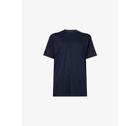 Giorgio Armani Mens Giorgio Armani Monogram-Embroidery Crewneck Cotton-Jersey T-Shirt Salute 40