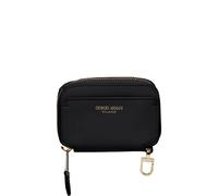 Giorgio Armani mini zip-around logo-plaque wallet - Black One Size