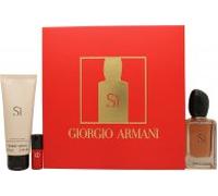 Giorgio Armani Si Gift Set 50ml EDP + 50ml Body Lotion + Mini Lipstick
