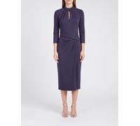 Giorgio Armani Sleeved Midi Sheath Dress in Viscose Blend - Size: 44 - female