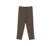 Giorgio Armani straight pants in washed silk and virgin wool - Grey 42-44