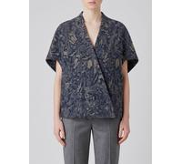 Giorgio Armani V-Neck Jacquard Cotton Kaftan - Size: 44 - female