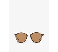 Giorgio Armani Womens Brown Ar318sm Round-frame Acetate and Metal Sunglasses