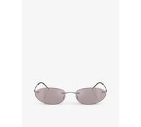 Giorgio Armani Womens Giorgio Armani Ar1508M Oval-Frame Metal Sunglasses Silver