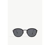 Giorgio Armani Womens Giorgio Armani Ar6068 Round-Frame Sunglasses Black