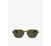 Giorgio Armani Womens Giorgio Armani Ar8220 Square-Shape Acetate Sunglasses Green