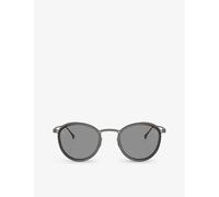 Giorgio Armani Womens Grey Ar6148t Phantos-frame Titanium Sunglasses