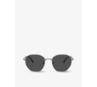 Giorgio Armani Man AR6150 300387 Sunglasses Metal Grey Grey Squared Normal