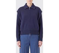 Giorgio Armani Wool Bomber Jacket with Zip Closure and Ribbed Trims - Size: 44 - female
