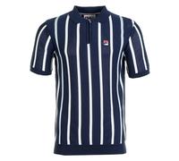 Giorgio Crochet Patchwork Knitted Zip Polo Fila Navy, XL