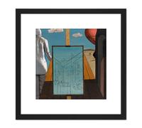 Giorgio de Chirico Double Dream of Spring 8X8 Inch Square Wooden Framed Wall Art Print Picture with Mount Artery8 Black One Size
