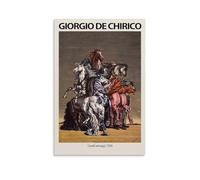 Giorgio De Chirico Surrealism Art Poster- Cavalli Selvaggi 1930 Canvas Wall Art Poster Decorative Modern Home Print Picture Artworks Posters 24x36inch(60x90cm)