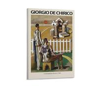 Giorgio De Chirico Surrealism Art Poster- Contemplators of Ruins 1934 Canvas Painting Poster Wall Art Decorative Picture Prints Modern Decor 16x24inch(40x60cm)