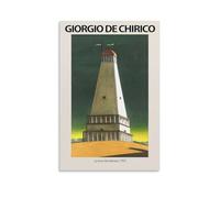 Giorgio De Chirico Surrealism Art Poster- La Torre Del Silenzio 1937 Print Photo Art Painting Canvas Poster Home Modern Decor Posters 20x30inch(50x75cm)
