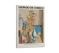 Giorgio De Chirico Surrealism Art Poster- Metaphysical Interior in Manhattan 1972 Posters Art Print Wall Photo Paint Poster Hanging Picture Family Decor 12x18inch(30x45cm)