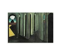 Giorgio De Chirico Surrealism Painter Works《The Anxious Journey》Printed Posters Picture Print Wall Art Painting Canvas Artworks Gift Idea Room Aesthetic 20x30inch(50x75cm)