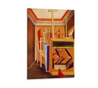Giorgio De Chirico Surrealism Painting Poster-Metaphysical Interior of Studio 1948 Picture Print Wall Art Poster Painting Canvas Posters Artworks Room Aesthetic 08x12inch(20x30cm)