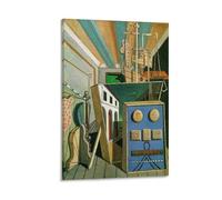 Giorgio De Chirico Surrealism Painting Poster-Metaphysical Interior with Biscuits 1916 Poster Print Art Wall Painting Canvas Posters Modern Bedroom Decor 08x12inch(20x30cm)