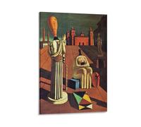 Giorgio De Chirico Surrealism Painting Poster-The Disquieting Muses Posters Wall Art Painting Canvas Prints Decor Poster Artworks 16x24inch(40x60cm)