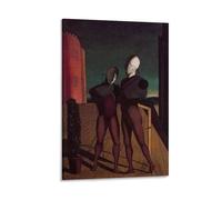 Giorgio De Chirico Surrealism Painting Poster-The Models of The Red Tower Picture Print Canvas Poster Wall Paint Art Posters Decor Modern Home Artworks 12x18inch(30x45cm)