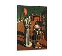 Giorgio De Chirico，The Disquieting Muses Posters Vintage Scroll Canvas Wall Painting Art Print Decor for Cozy Home Interior 24x36inch(60x90cm)