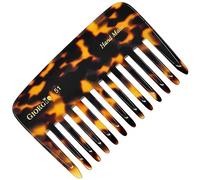 Giorgio G51TY Small Detangling Comb for Travel Bag, Pocket Comb with Wide Teeth for Thick Wavy Hair, Detangling Comb for Daily Wet Care