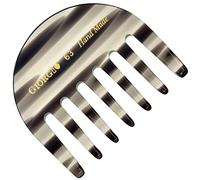 Giorgio G63 Detangling Comb for Women - Wide Tooth, Pocket and Travel Size for Thick Hair, Wet or Dry Everyday hair care. Handmade, Saw-Cut, and Polished Wide Tooth comb for women. Graphite (2.75")