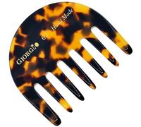 Giorgio G63 Wide Tooth Detangling Comb, Pocket and Travel Comb for Thick Hair, Hair Detangler for Wet and Dry Everyday Care - Handmade, Saw-Cut, and Polished