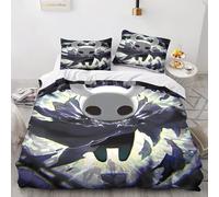 GIOSBR Hollow Knight 3D Print Game Duvet Cover Quilt Cover for Boys Girls Comforter Covers with Zipper Closure Soft Microfiber Bedding Set with Pillow Cases 3 Pieces Double（200x200cm）