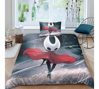 GIOSBR Hollow Knight Quilt Cover Duvet Cover Comforter Covers 3D Printed Game for Boys Girls with Pillow Cases Bedding Set with Zipper Closure Soft Microfiber 2 Pieces Single（135x200cm）