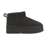 GIOSEPPO AUSTRALIANAS Platform Leather Allegany Boots, Black/White, 7 UK