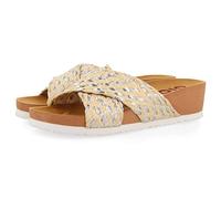 GIOSEPPO Bandrele Women's Silver Raffia Strap Bio Style Flip Flops, natural, 6 UK