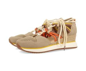 GIOSEPPO Beige Espadrille Open Sneakers with Wedge for Women IONA, Beige, 4 UK