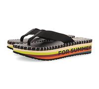 GIOSEPPO Burgundy flip flops with strap and light sole for women verton, Black/White, 7 UK