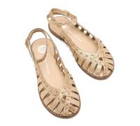 GIOSEPPO Closed Sandals Glitter Leather Blanchard, Platinum, 2 UK