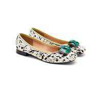 GIOSEPPO CLYMAN Leopard Leather Ballerinas, Cow, 8 UK