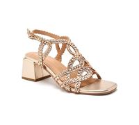 GIOSEPPO Crescent Braided Leather Sandals, Platinum, 3 UK