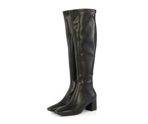GIOSEPPO Decatur High Heel Sock Boots, Black/White, 4 UK